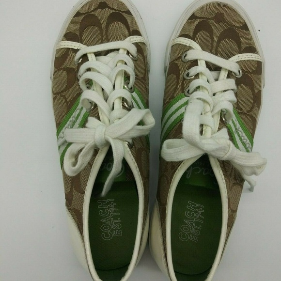 Coach Signature C Folly Sneaker Shoes Size 6B - Picture 1 of 8